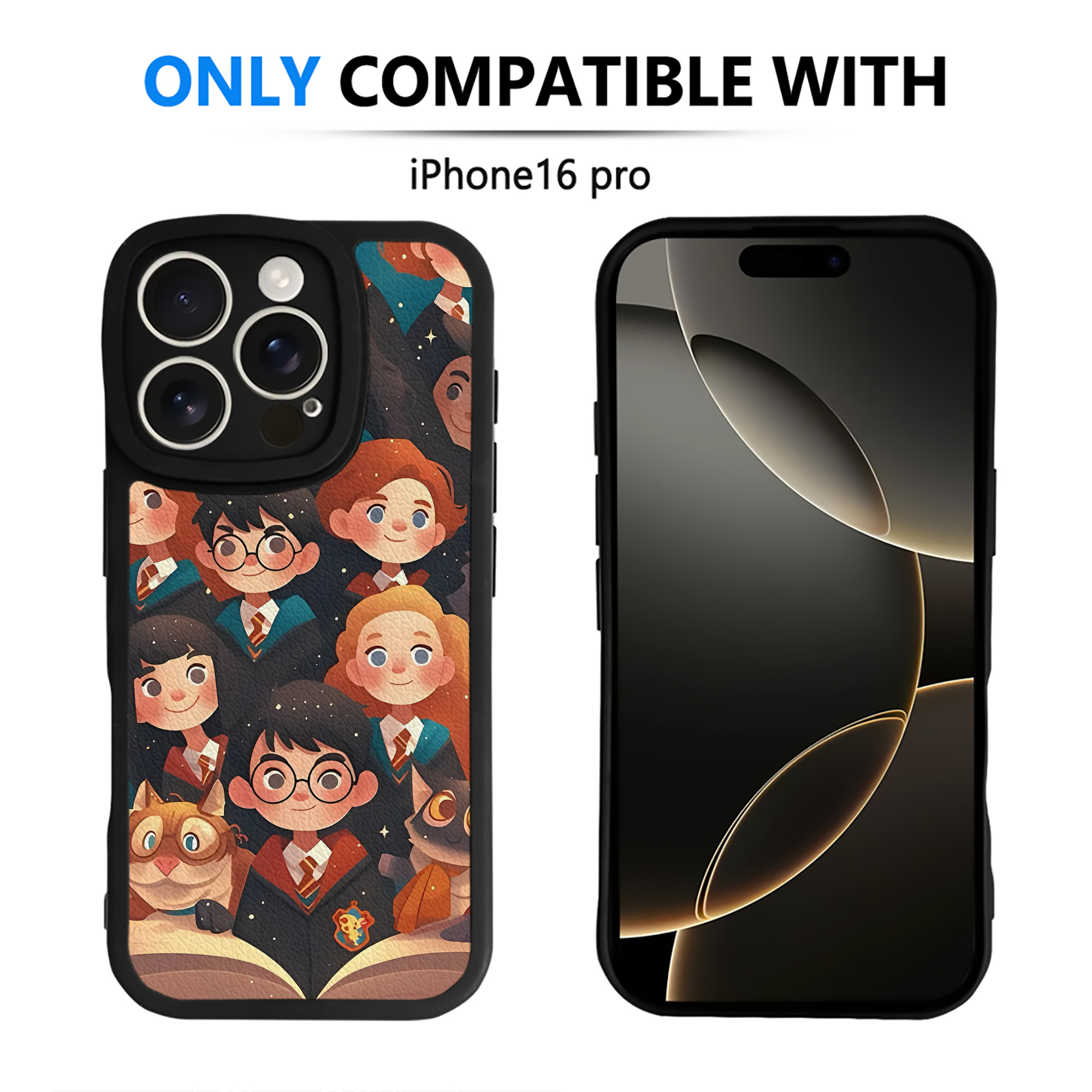 （画像用） Harry Potter ハリー・ポッターシリーズ 【iPhone 16シリーズ対応】シリコンスマホケース（レザー調） 材質：シリコン